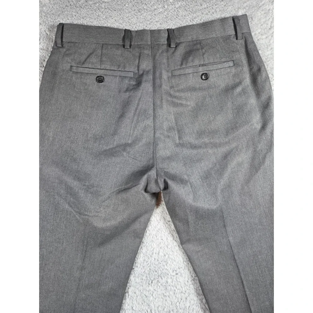 Banana Republic Dress Pants 33x30‎ Gray Mens Tailored Slim Flat Front Trousers